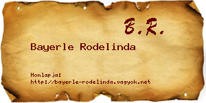 Bayerle Rodelinda névjegykártya